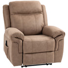 HOMCOM Manual Recliner with Vibration Massage and Side Pockets - Brown-2 intensity levels, 8 massage modes, and timers for 5, 30, or 60 minutes
