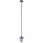 Hudson&Canal Bay 8.25" Wide Lantern Pendant with Glass/Metal Shade - Blue/Clear-Includes a 8 ft. cord, compatible with existing dimmer switches, bulbs not included