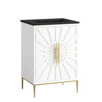 Modway Awaken 24" Bathroom Vanity - White/Black-MDF and Solid Wood
