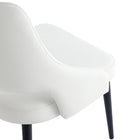 Manhattan Comfort Tremont 21.7" Modern Leatherette Upholstered Dining Chair - White - Set of 2-Features High Density Foam Filled For Comfort and Durability
