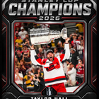 Frameworth Carolina Hurricanes 2026 Stanley Cup Champions: Taylor Hall Shield Design PhotoGlass Framed Photo - 18" W x 22" H-Professionally framed in Canada: The image is printed in ultra high definition directly onto the glass itself and finished in a black frame