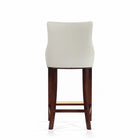 Manhattan Comfort Shubert 22.64" Modern Leatherette Upholstered Barstool - Ivory-Seat Height: 29.13 in