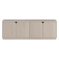 Hudson&Canal Fitzroy TV Stand for TV's up to 78" - Alder White-A transitional design accommodates TVs up to 78" for your entertaining space