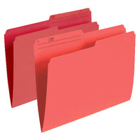 Staples 1/2 Cut File Folders - Letter Size - Red - 10 Pack-Colour coding speeds up filing and prevents misfiles