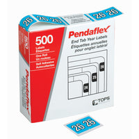 Pendaflex 2026 Yearly Label - Light Blue - 500 Pack-Compatible with DataFile L8800 series labels for seamless integration into your existing filing system