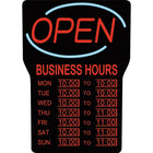 Royal Sovereign LED Open Sign with Business Hours, English (RSB1342E)-Bright LED lighting illuminates large durable acrylic sign