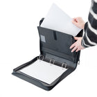 Hilroy Hockey Canada Classic Zipper Binder - 13-3/4" H x 12-1/8" W - Black-Spine handle for easy carry