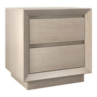 Hudson&Canal Emmett Rectangular Nightstand - 24" W - Alder White-A modern-contemporary design for your bedroom, den, and more