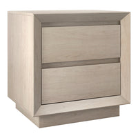 Hudson&Canal Emmett Rectangular Nightstand - 24" W - Alder White-A modern-contemporary design for your bedroom, den, and more