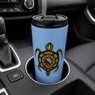 Oscardo James Jacko Medicine Turtle Indigenous Art Travel Mug-Double-Wall Stainless Steel - Durable 330 ml (11.2 oz) travel mug with insulated construction that keeps beverages hot for up to 5 hours and cold for up to 12 hours