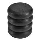 Modway Ellery Round Stacked Wood Side Table - Wirebrush Black-6