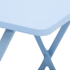 Outsunny 3-Piece Garden Bistro Coffee Set - Blue-A square side table is stylish and easy cleaning with a damp cloth 