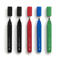 TRU RED Permanent Markers - Chisel Tip - Assorted - 5 Pack-Marks most surfaces easily and resists fading