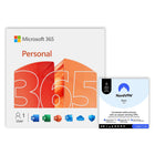 Microsoft 365 Personal + NordVPN Basic VPN service - 1 Device - 12-Month Subscription [Digital Download]-Works on PC, Mac, iPhone, iPad, and Android devices