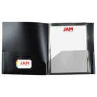 JAM Paper Heavy Duty Plastic Multi Pocket Folders - 10 Pocket Organizer - Black-Quantity: Sold individually | Enough extra pockets to organize all your subjects