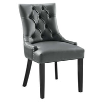 Modway Regent Tufted Vegan Leather Dining Chair - Grey-Tufted Dining Chair