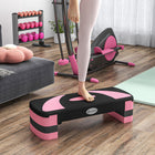 Soozier Adjustable Aerobic Stepper - Exercise Step Platform - 4"-6"-8" - Pink-Suitable for both indoor and outdoor use 