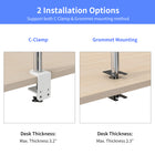 ShoppingAll Single Monitor Mount Stand with Adjustable Arm for 13"-32" Monitor - White-5