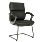 TygerClaw Modern High Back Leather Office Chair, 21.7" x 16.5" x 24.4", Black-Cloud-like comfort all day with soft PU leather that stays comfy through back-to-back meetings