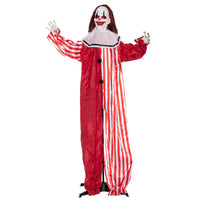 Outsunny 65" Life-Size Animated Clown Halloween Decoration-Life-sized 65" (165 cm), realistic clown design adds a spooky focal point to your decor 