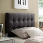 Modway Lily Upholstered Vinyl Twin Headboard - Brown-Fits twin size beds