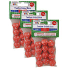 Learning Advantage 12-Sided Polyhedra Dice - 3 Pack-ROLL YOUR WAY THROUGH NUMBER SKILLS -- Take a break from the flashcards! Try this set of 12-sided red dice next time you practice early number concepts with youngsters.