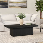 Hudson&Canal Torren 48"W Rectangular Coffee Table - Black Grain-Features easy assembly
