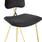 Modway Ponder Performance Velvet Bar Stool - Black-8