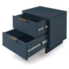 Manhattan Comfort Granville 18.11" Modern 2-Drawer Nightstand 2-Piece Set - Midnight Blue-10