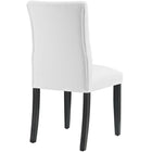 Modway Duchess Button Tufted Vegan Leather Dining Chair - White-Fine Vegan Leather Upholstery