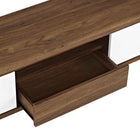 Modway Envision 59" TV Stand - Walnut White-Durable Particleboard Construction