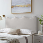 Modway Athena Performance Velvet King/California King Headboard - Light Grey-Assembly Required