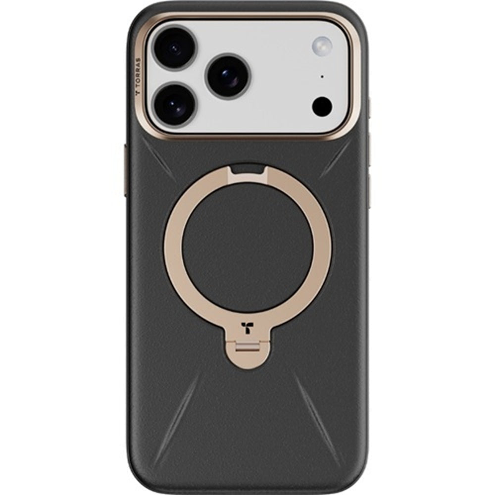 Torras Ostand Q3 VegSkin Series Case for iPhone 17 Pro Max - Black