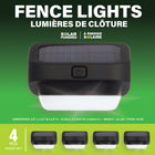 Bell+Howell Outdoor Solar LED Colour Fence Lights Step - 4 Pack-Easy to install: two screw hole design with screws included mount on an edge or flat surface no wires simple install in under a minute