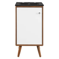 Modway Transmit 18" Bathroom Vanity - Walnut/Black-Mid-Century Modern Vanity