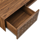 Modway Merit 60" Wall Mount Wood Office Desk - Walnut-Assembly Required