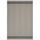 Modway Optica Chevron With End Borders Indoor/Outdoor Area Rug - 5 ft W x 8 ft L - Grey/Beige-Chevron With End Borders Area Rug