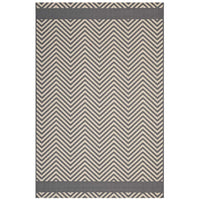 Modway Optica Chevron With End Borders Indoor/Outdoor Area Rug - 5 ft W x 8 ft L - Grey/Beige-Chevron With End Borders Area Rug