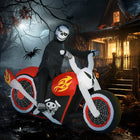 HOMCOM 6' Lit Inflatable Grim Reaper Halloween Yard Decoration-Built-in internal white LED lights 
