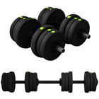 Soozier Adjustable Barbell & Dumbbells Set with Non-slip Handles - 44 lb-Converts easily from dumbbells to barbells for versatile workouts 