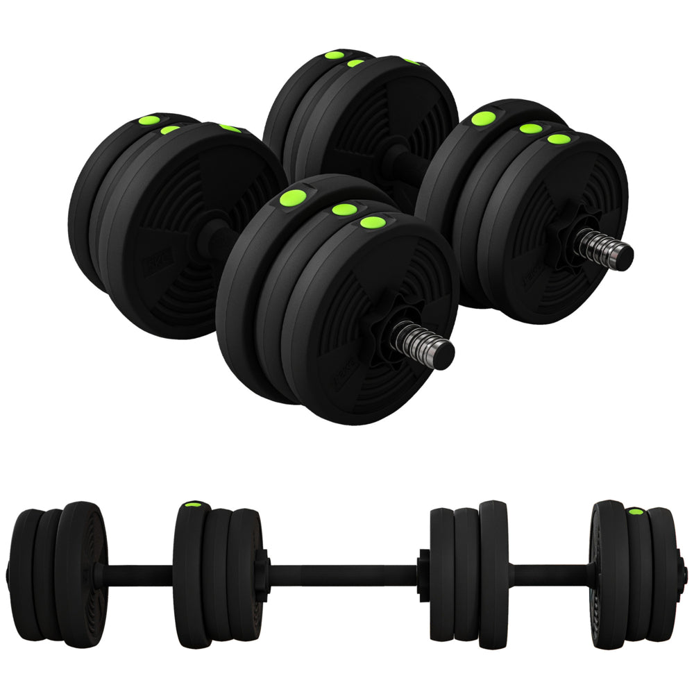 Soozier Adjustable Barbell & Dumbbells Set with Non-slip Handles