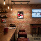 Frameworth Sidney Crosby Replica Signature Collage Hockey Canada 2026 - Framed Print - 16" x 20"-Professional collage design showcasing multiple action photos of Crosby in the Hockey Canada 2026 jersey with replica signature overlay. Black wood composite frame with glass front protection