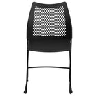Flash Furniture HERCULES Series Black Stack Chair with Air-Vent Back & Black Powder Coated Sled Base-Perforated Back allows air circulation