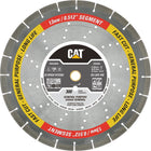 CAT 14" Segmented Rim Diamond Saw Blade-Large 14" Cutting Depth: Ideal for deep cuts in slabs, concrete, asphalt, and block