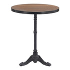 Zuo Gazebo Dining Table - Walnut-Faux Wood MDF round shape tabletop
