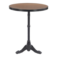 Zuo Gazebo Dining Table - Walnut-Faux Wood MDF round shape tabletop