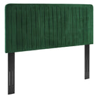 Modway Milenna Channel Tufted Performance Velvet Twin Headboard - Emerald-Channel Tufted Twin Headboard