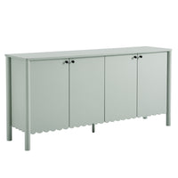Modway Emmeline 66" 4-Door Scalloped Sideboard Cabinet - Sage-Versatile Storage Cabinet
