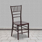 Flash Furniture HERCULES PREMIUM Series Mahogany Resin Stacking Chiavari Chairs - 2 Pack-Lightweight Design