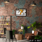 Evgeni Malkin Pittsburgh Penguins Skating with Puck Spotlight - Framed Canvas - 31" x 22"-Officially licensed by the NHL and NHLPA